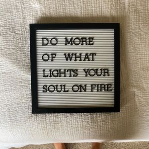 letter board wall decor